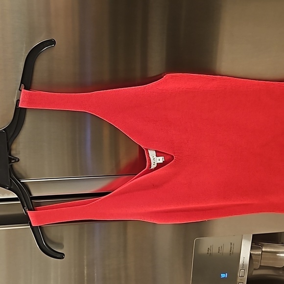 💕REISS💕 Dakota Sweetheart Neck Knitted Bodycon Dress ~ Pink Medium M - Picture 12 of 16